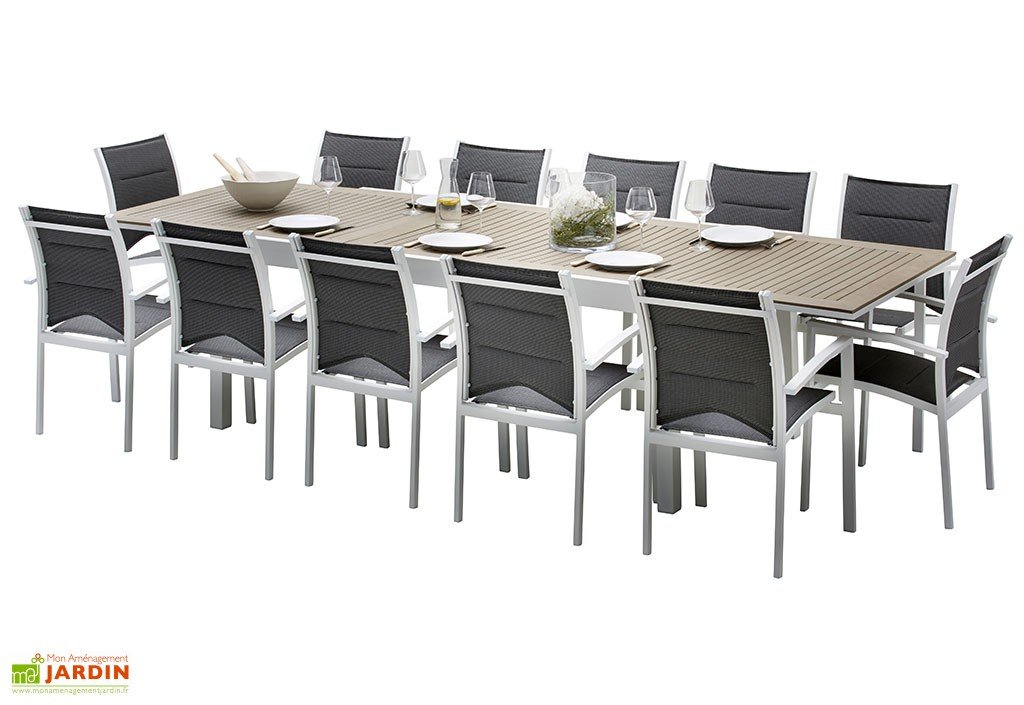 Table De Jardin Extensible 12 Personnes - Agencement De ... tout Table Jardin 10 Personnes