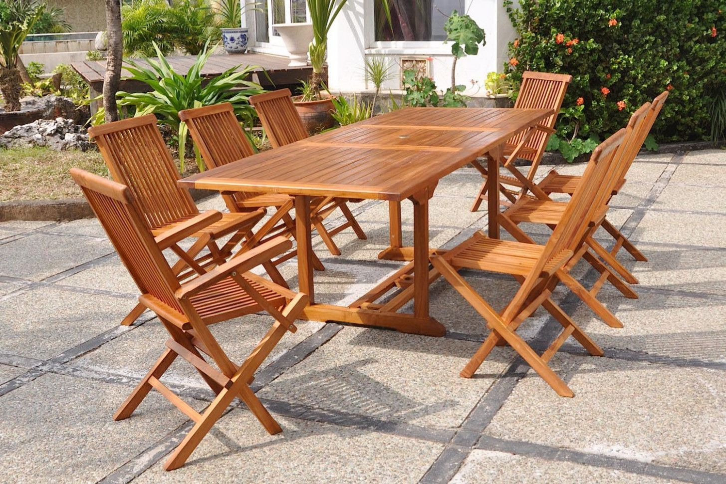 Table De Jardin Teck Massif | Outdoor Furniture Sets ... pour Table De Jardin En Teck