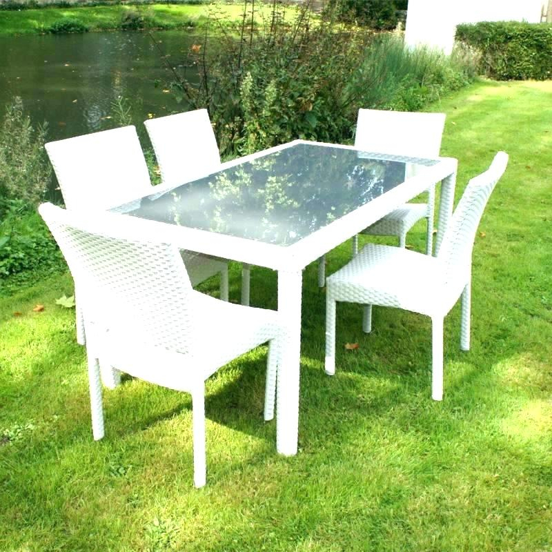 Table Et Chaise De Jardin En Resine Blanc - Agencement De ... destiné Table Chaise Jardin Pas Cher