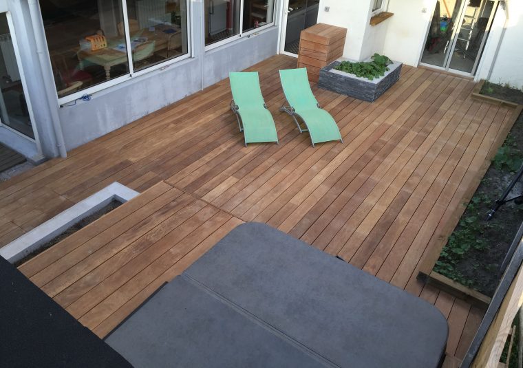 Terrasse Bois Exotique Cumaru À Biarritz ( Pays Basque ... avec Installer Une Terrasse En Bois