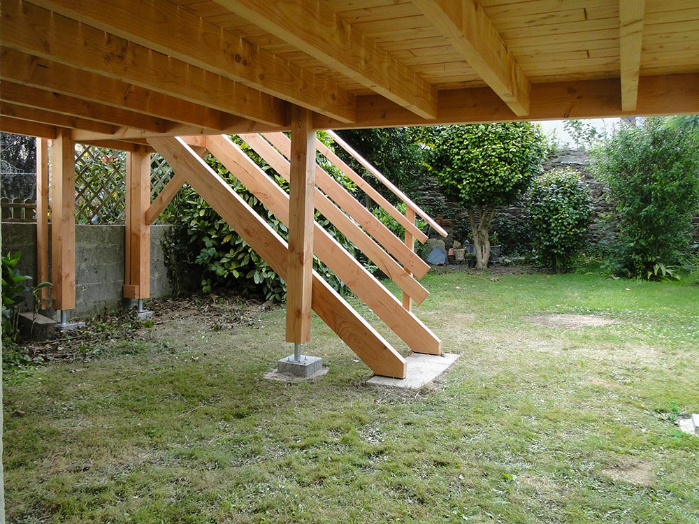Terrasse Bois Sur Pilotis À Brest - Maisons Bois Acacia encequiconcerne Comment Construire Une Terrasse En Bois