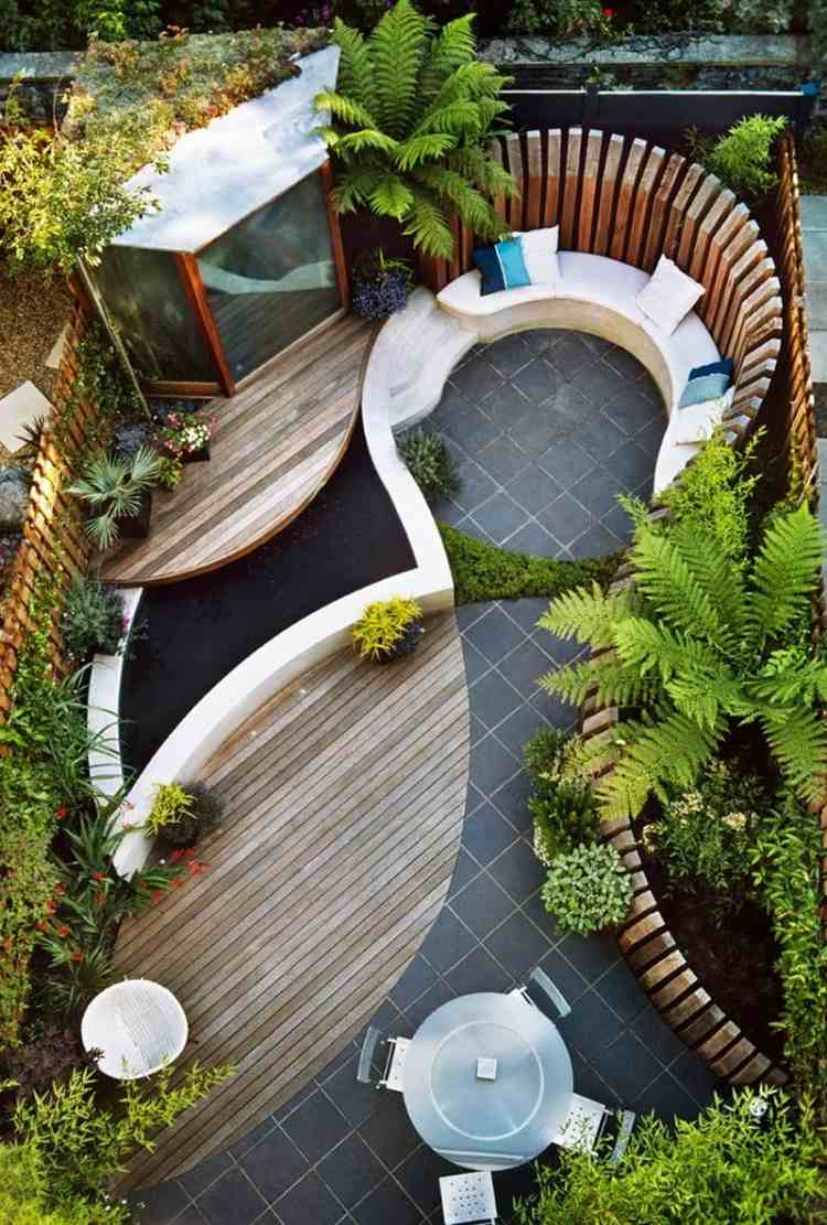 Terrasse De Jardin En Bois- Idées D'Aménagement Et Photos encequiconcerne Amenagement Petit Jardin Avec Terrasse