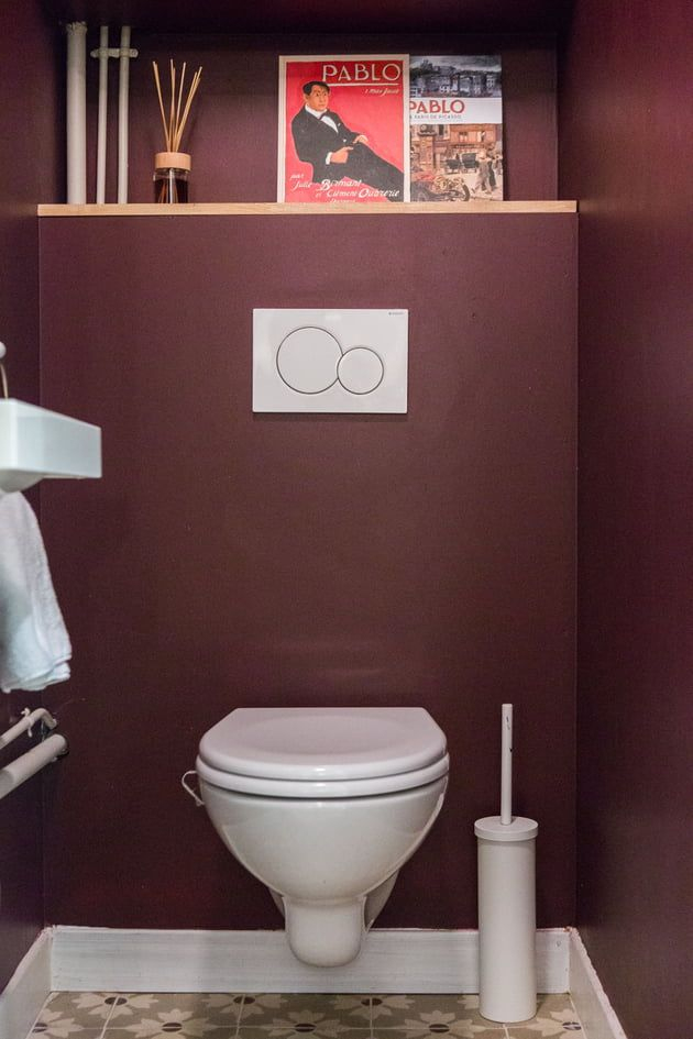 Toilettes Bordeaux | Toilette Suspendu, Déco Toilettes, Wc ... destiné Faience Pour Wc