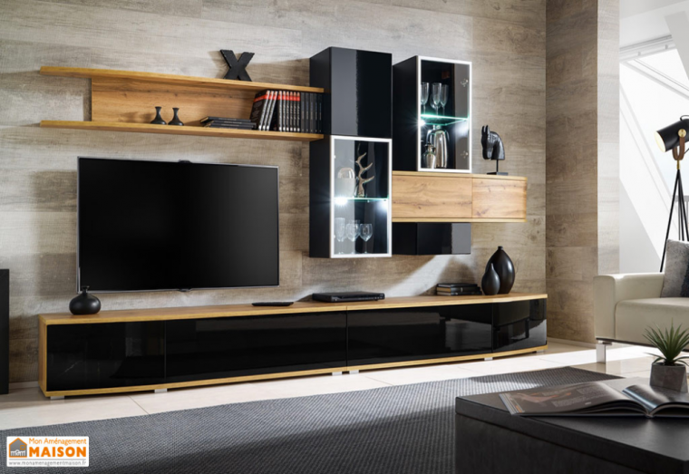 meuble tv mural industriel