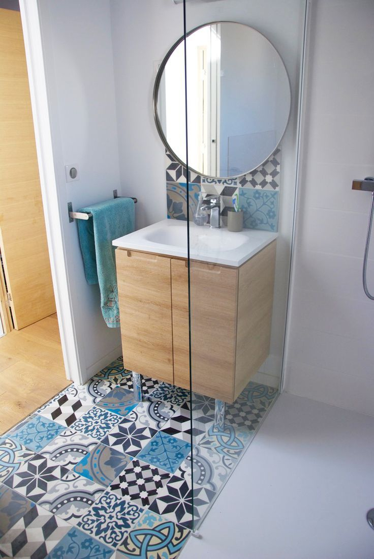 183 Best Carreaux De Ciment Images On Pinterest | Bathroom, Bathrooms ... intérieur Exemple Devis Carrelage Salle De Bain