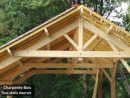 Abris Voiture 2 Pans Asymétriques - Wood Structure | Charpente Bois ... concernant Auvent Bois Pour Voiture 2 Pans