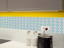 Carrelage Adhésif Mural Odense Bleu Relief 3D - Cdiscount Maison encequiconcerne Adhésif Meuble Cuisine Avis