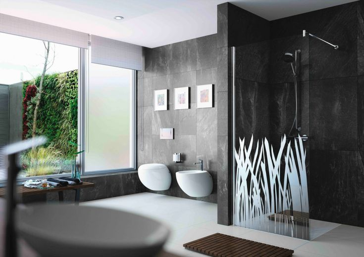 Douche À L'Italienne Design Pure &quot;Chrome Elément&quot; Avec Un Effet-Miroir ... destiné Salle De Bain Moderne Ùm