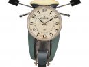 [En.casa]® Horloge Murale Moto Front Métal Déco Design Horloge Analogue ... avec Horloge Murale Design Salle De Bain