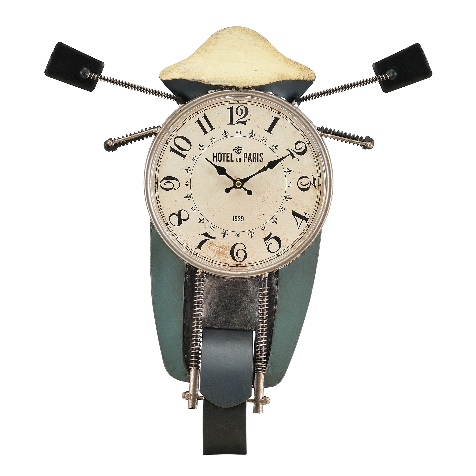 [En.casa]® Horloge Murale Moto Front Métal Déco Design Horloge Analogue ... avec Horloge Murale Design Salle De Bain