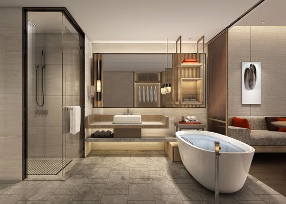 Exemples De Décoration De Salle De Bain Japonaise | Hotel Room Design ... pour Salle De Bain Hotel Design