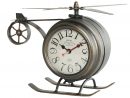 Horloge En Métal Design Vintage En Forme D'Hélicoptère À Petit Prix. dedans Horloge Salle De Bain Design
