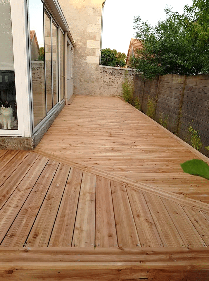 Lame De Terrasse Mélèze Ossature Masquée 27X155 Mm En 2,40 M - Pour ... concernant Lame De Terrasse Meleze Ossature Masquee En 2 40 M Pour