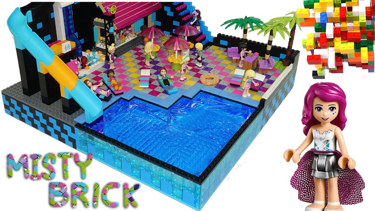 Leaks レゴ フレンズ作品 Pop Star Swimming Pool 3 intérieur Lego Friends Large Swimming Pool 2 By Misty Brick