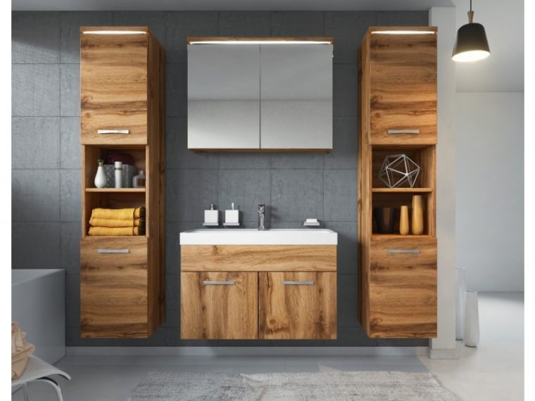 Meuble De Salle De Bain De Paso Xl 80X40Cm Lavabo Wotan - Armoire De ... à Meuble Cuisine Xl