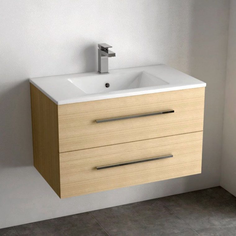 Meuble Vasque 80 Cm, Chêne Clair, Link #Meuble #Salledebain #Homedesign ... serapportantà Lavabo Salle De Bain Leroy Merlin 80 Cm