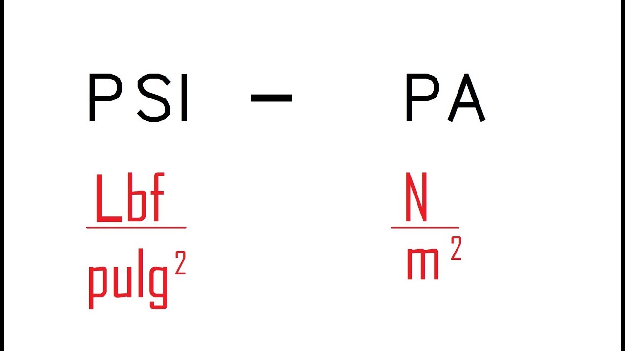  COMO CONVERTIR DE PSI a PASCALES - YouTube 