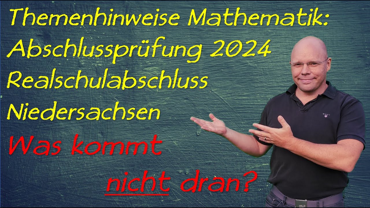  Foto zu Themenhinweise Abschlussprüfung 2024 Mathematik Realschule 