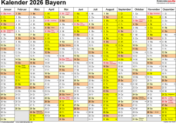  Foto zu Feiertage Bayern 2026 - Kalenderpedia 